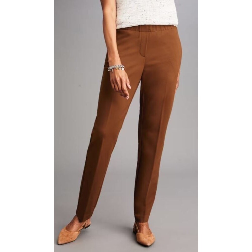 J Jill Pants Women's XL Petite Ponteโ Welt Pockets Slim Leg Rustic Caramel $99